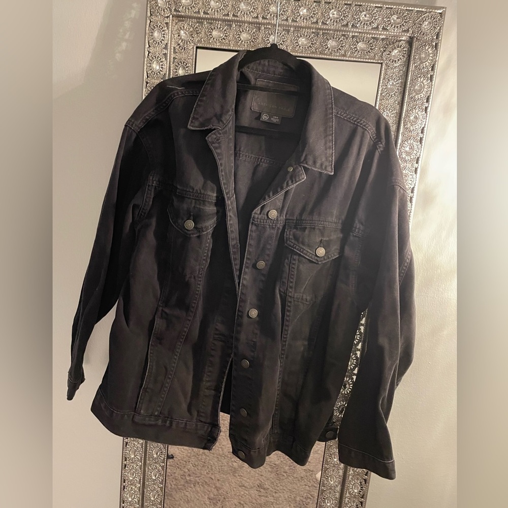 American Eagle Outfitters Black Denim Jacket